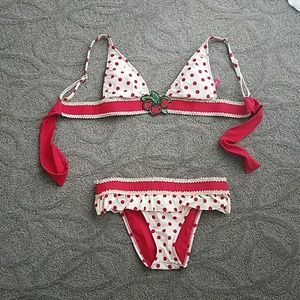 Betsey Johnson Cherry Polka Dot Bikini